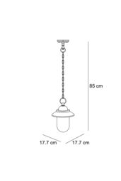 CGC Lighting 'Ryder' Black Hanging Lantern Outdoor Porch Light - thumbnail 6