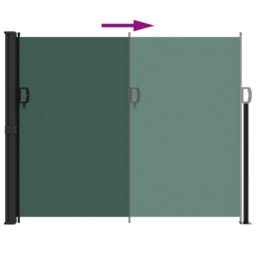 Berkfield Home Retractable Side Awning Dark Green 170x300 cm - thumbnail 5