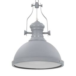 Berkfield Home Ceiling Lamp Grey Round E27 - thumbnail 1