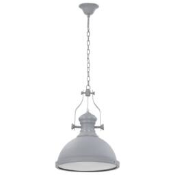 Berkfield Home Ceiling Lamp Grey Round E27 - thumbnail 3