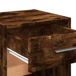 Berkfield Home Elegant Bedside Cabinets 2 pcs Smoked Oak 35x34x65 cm Engineered Wood in Brown - Size: 35 x 34 x 65 cm - thumbnail 9