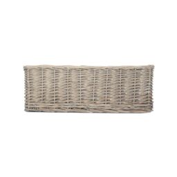 Red Hamper Wicker Grey Wash Storage Tray in Mid Grey - Size: Medium - thumbnail 3