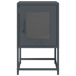 Berkfield Home Bedside Cabinet Anthracite 36x39x60.5 cm Cold-rolled Steel - thumbnail 5