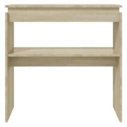 Berkfield Home Console Table Sonoma Oak 80x30x80 cm Engineered Wood in Brown - Size: 80 x 30 x 80 cm - thumbnail 4