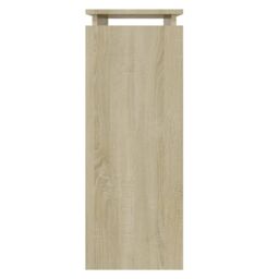Berkfield Home Console Table Sonoma Oak 80x30x80 cm Engineered Wood in Brown - Size: 80 x 30 x 80 cm - thumbnail 5