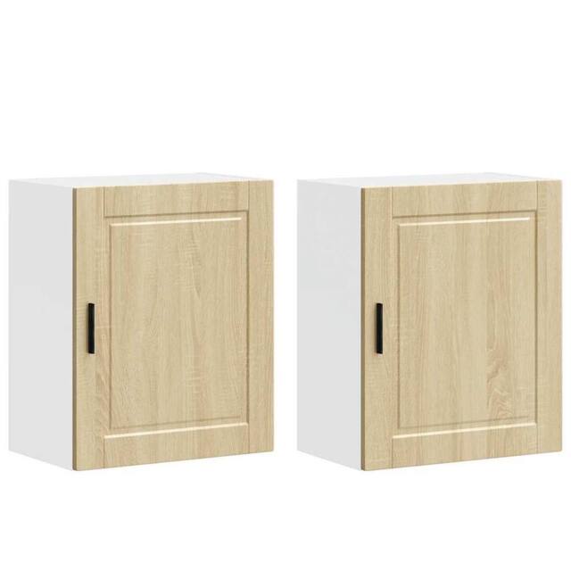 Berkfield Home Kitchen Wall Cabinets 2 pcs¬†Porto Sonoma Oak Engineered Wood in Brown - image 1