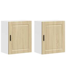 Berkfield Home Kitchen Wall Cabinets 2 pcs¬†Porto Sonoma Oak Engineered Wood in Brown - thumbnail 1