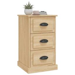 Berkfield Home Bedside Cabinet Sonoma Oak 39x39x67 cm Engineered Wood in Light Oak - Size: 39 x 39 x 67 cm - thumbnail 4