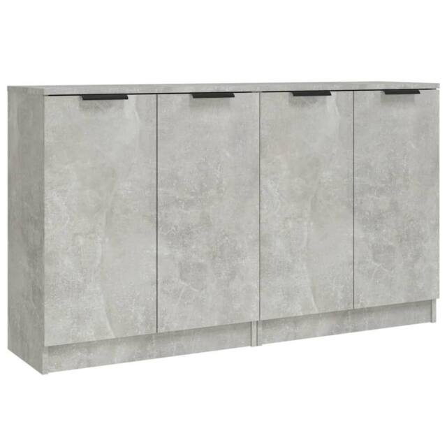 Berkfield Home Sideboards 2 pcs Concrete Grey 60x30x70 cm Engineered Wood - Size: 60 x 30 x 70 cm - image 1