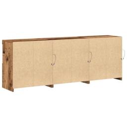 Berkfield Home Sideboard with LED Lights Old Wood 181.5x37x67 cm Engineered Wood in Brown - thumbnail 9