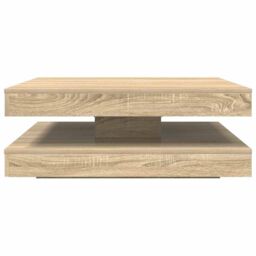 Berkfield Home Coffee Table 360-Degree Rotatable Sonoma Oak 90x90x34.5 cm in Brown - thumbnail 5