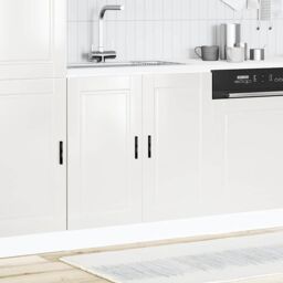 "Berkfield Home Sink Base Cabinet¬†""Porto"" High Gloss White 80x46x81.5 cm¬†Engineered Wood - Size: 80x46x81.5 cm" - thumbnail 3