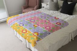 Benjamin Tate Design Bohemian Chic Ink Pattern With Boho Feathers Blanket in Natural - Size: 120 cm x 150 cm - thumbnail 3