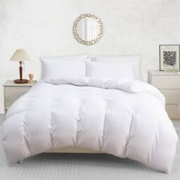 Pamposh Pre Washed Microfibre Duvet Cover Sets Reversible Quilt Covers in White - Size: King - thumbnail 1