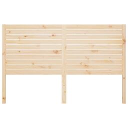 Berkfield Home Bed Headboard 186x4x100 cm Solid Wood Pine in Brown - Size: 186 x 4 x 100 cm - thumbnail 3