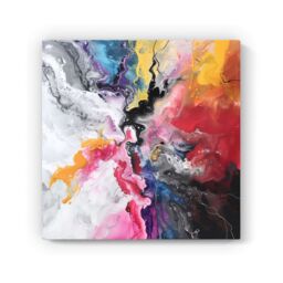 Warren Reed - Designer Explosive Colour Cascade Canvas - Size: w10 inch x h10 inch - thumbnail 2