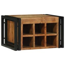 Berkfield Home Wine Rack 46x35x27.5 cm Solid Acacia Wood in Brown - thumbnail 2