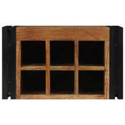 Berkfield Home Wine Rack 46x35x27.5 cm Solid Acacia Wood in Brown - thumbnail 4