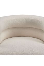 H&O Direct Luxury Teddy Velvet Dressing Make-up Chair in Cream - thumbnail 4