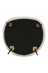 H&O Direct Luxury Teddy Velvet Dressing Make-up Chair in Cream - thumbnail 5