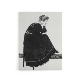 "Artery8 Woman Sitting on a Stool Reijer Stolk Canvas Wall Art Print in White - Size: W12"" x H16""" - thumbnail 1