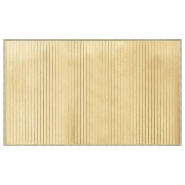 Berkfield Home Rug Rectangular Light Natural60x100 cm Bamboo in Beige - Size: Medium - image 1