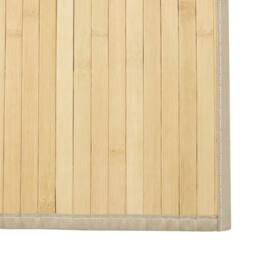 Berkfield Home Rug Rectangular Light Natural60x100 cm Bamboo in Beige - Size: Medium - thumbnail 6