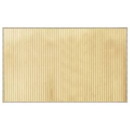 Berkfield Home Rug Rectangular Light Natural60x100 cm Bamboo in Beige - Size: Medium - thumbnail 1