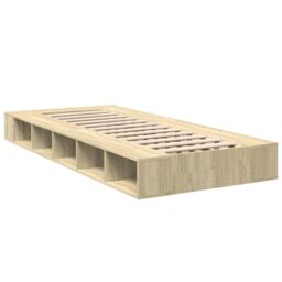 Berkfield Home Bed Frame without Mattress Sonoma Oak 100x200 cm in Brown - thumbnail 6
