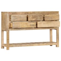 Berkfield Home Sideboard 120x30x75 cm Solid Mango Wood in Brown - Size: 120 x 30 x 75 cm - thumbnail 3