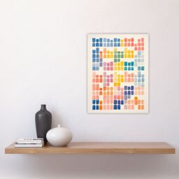 "Artery8 Wall Art Print Pastel Abstract Geometric Calming Artwork Watercolour Minimalist Poster - Size: W12"" x H16""" - thumbnail 4