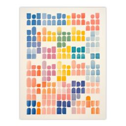 "Artery8 Wall Art Print Pastel Abstract Geometric Calming Artwork Watercolour Minimalist Poster - Size: W12"" x H16""" - thumbnail 1