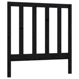 Berkfield Home Beautiful Bed Headboard Black 95x4x100 cm Solid Wood Pine - Size: 95 x 4 x 100 cm - thumbnail 3
