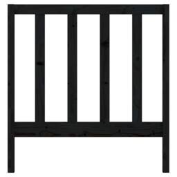 Berkfield Home Beautiful Bed Headboard Black 95x4x100 cm Solid Wood Pine - Size: 95 x 4 x 100 cm - thumbnail 4