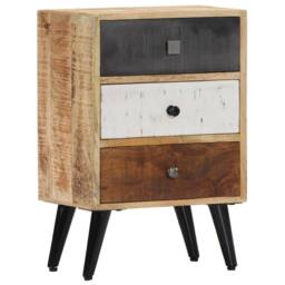Berkfield Home Beautiful Bedside Cabinet 40x30x60 cm Solid Mango Wood in Brown - Size: 40 x 30 x 60 cm - thumbnail 8