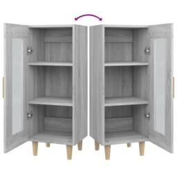 Berkfield Home Sideboard Grey Sonoma 34.5x34x90 cm Engineered Wood - thumbnail 9