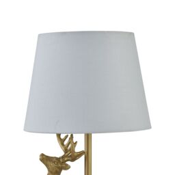 First Choice Lighting Grace - Gold Stag Table Lamp with White Shade - thumbnail 4