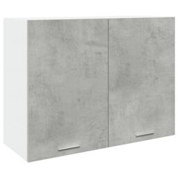 Berkfield Home Hanging Cabinet Lyon Concrete Grey 80x31x60 cm Engineered Wood - Size: 80 x 31 x 60 cm - thumbnail 2