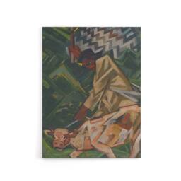 "Artery8 Opposite Abstract Geometric Kubincan Canvas Wall Art Print in Green - Size: W18"" x H24""" - thumbnail 1