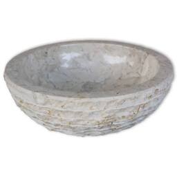 Berkfield Home Elegant Basin Marble 40 cm Cream - thumbnail 3