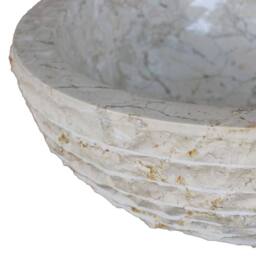 Berkfield Home Elegant Basin Marble 40 cm Cream - thumbnail 5