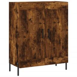 Berkfield Home Sideboard Smoked Oak 69.5x34x90 cm Engineered Wood in Brown - thumbnail 3