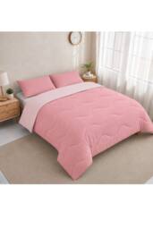 Ezysleep 10.5 Tog Soft Coverless Reversible Duvet Set with Pillowcase Cover in Pink - Size: Super King - thumbnail 1