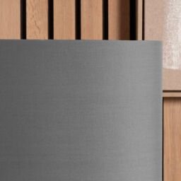 Ruma Grey Oval Poly Cotton Lamp Shade for Table Lamps - Size: 16 inches - thumbnail 2