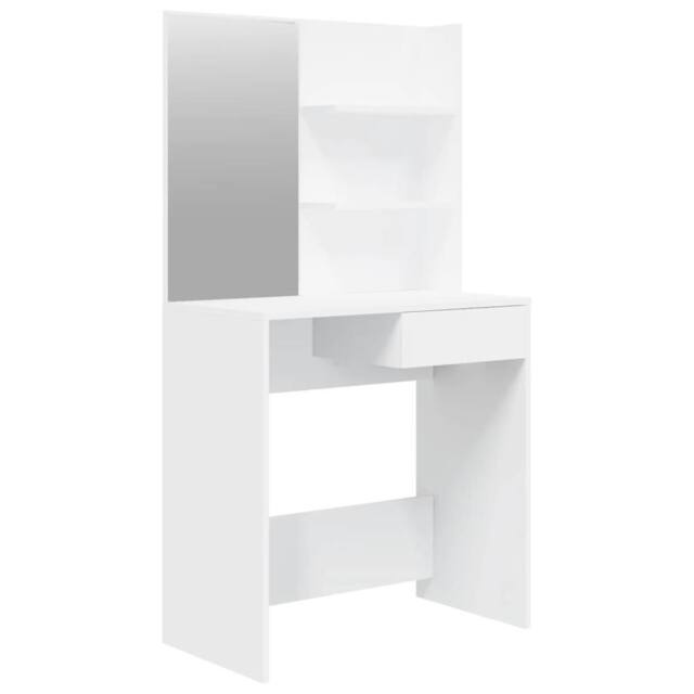 Berkfield Home Dressing Table with Mirror White 74.5x40x141 cm - image 1