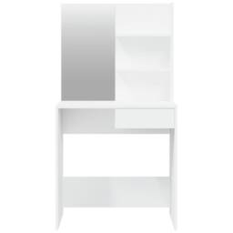 Berkfield Home Dressing Table with Mirror White 74.5x40x141 cm - thumbnail 6