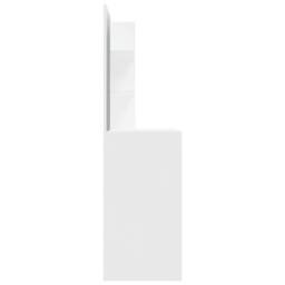 Berkfield Home Dressing Table with Mirror White 74.5x40x141 cm - thumbnail 8