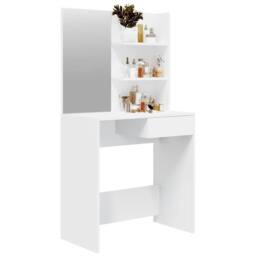 Berkfield Home Dressing Table with Mirror White 74.5x40x141 cm - thumbnail 4