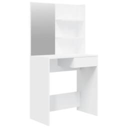 Berkfield Home Dressing Table with Mirror White 74.5x40x141 cm
