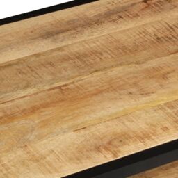 Berkfield Home Coffee Table 90x45x35 cm Solid Rough Mango Wood in Brown - Size: 90 x 45 x 35 cm - thumbnail 5